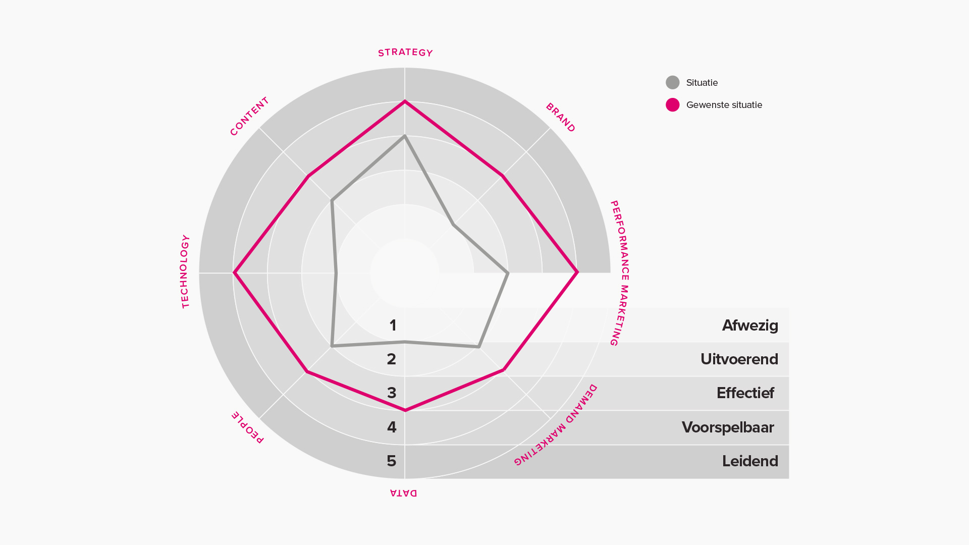 De vijf niveaus van maturity