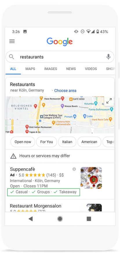 Updates binnen local campaigns in Google Ads