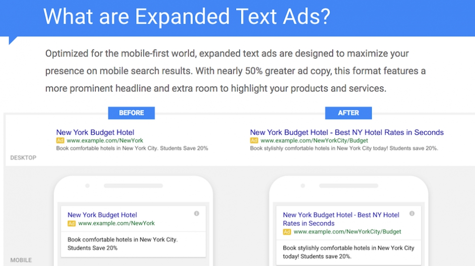 Expanded text ads