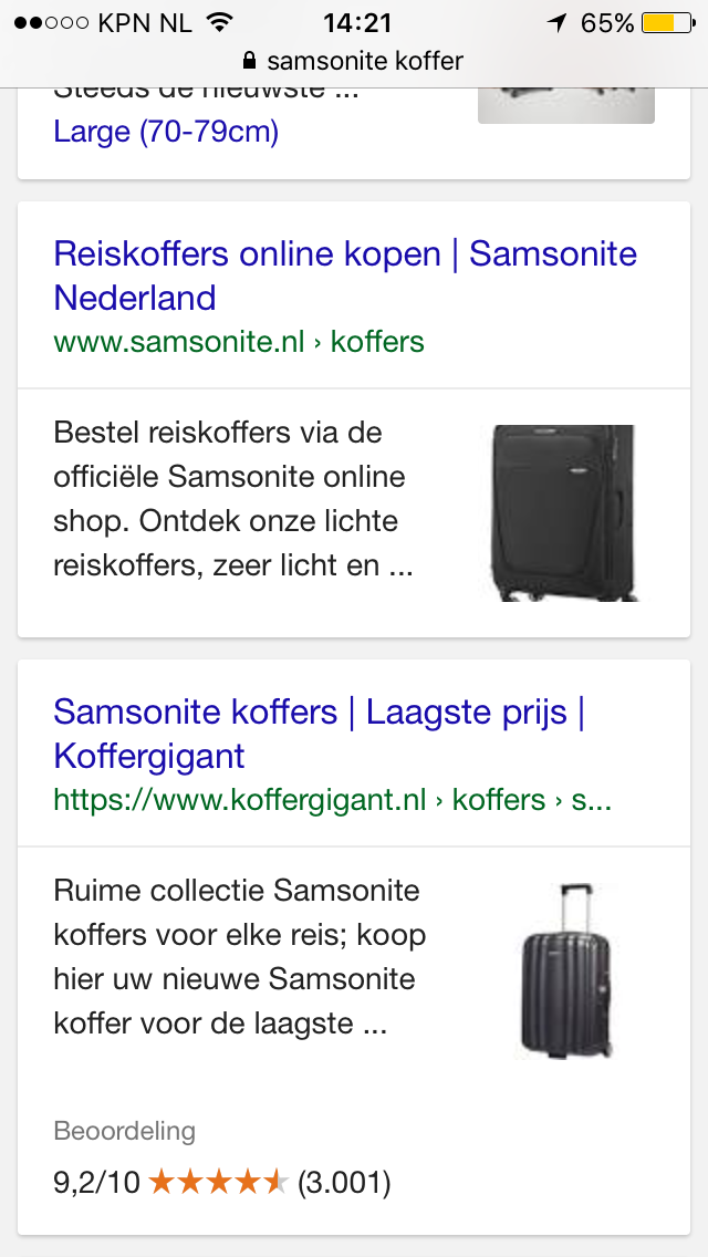 samsonite koffers