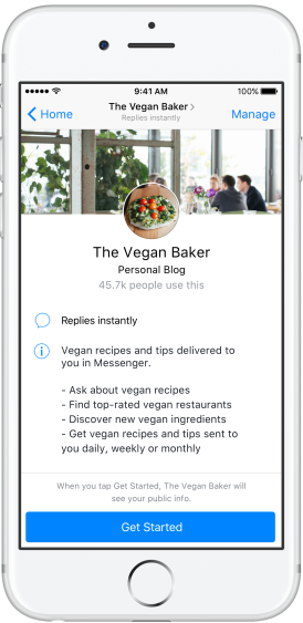 Facebook Messenger bots