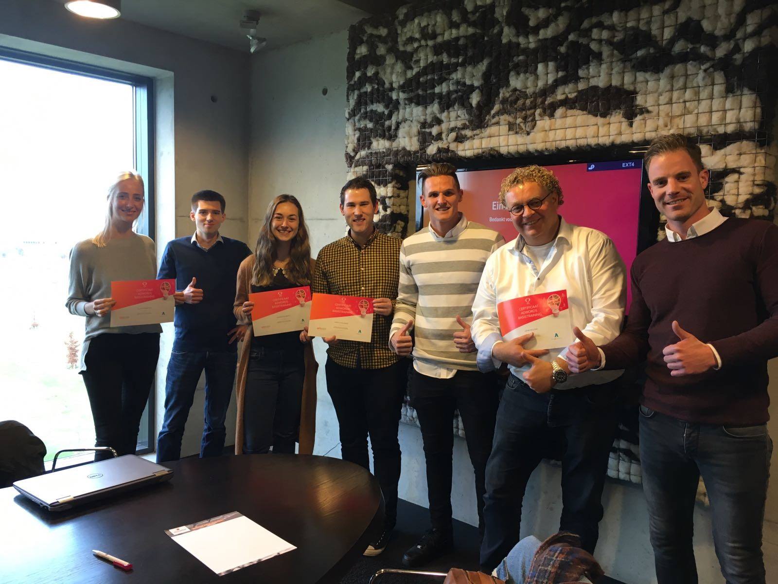 Online marketing basistraining certificaat uitreiking