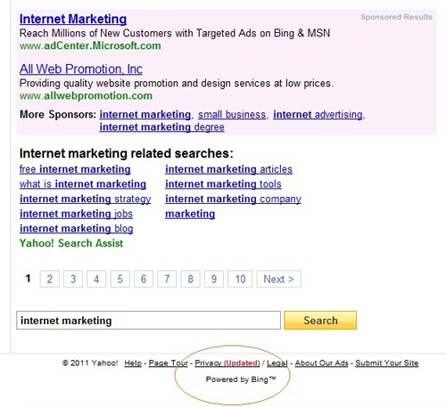 powered by bing zoekresultaat 