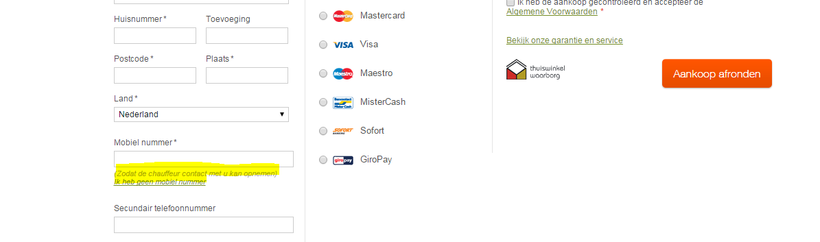 Door uit te leggen waarom een mobiel telefoonnummer ingevuld moest worden, werd een negatieve ervaring omgezet naar een positieve.