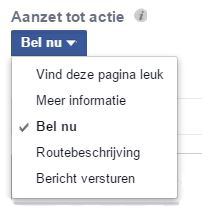 nieuwe call to actions facebook