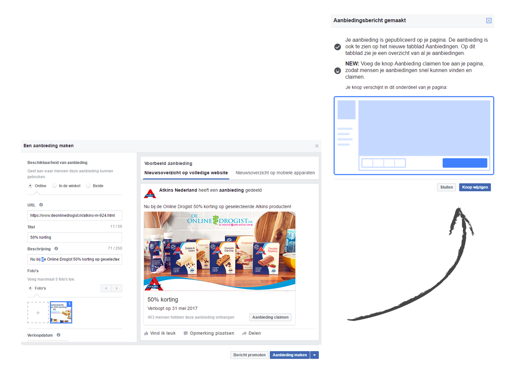 Facebook Aanbieding Organisch